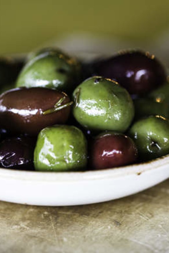 Smolt cafe's marinated olives.