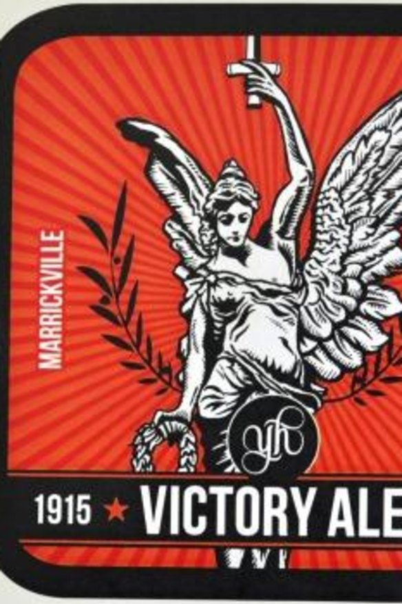 The label design for Young Henrys' Winged Victory ale. 