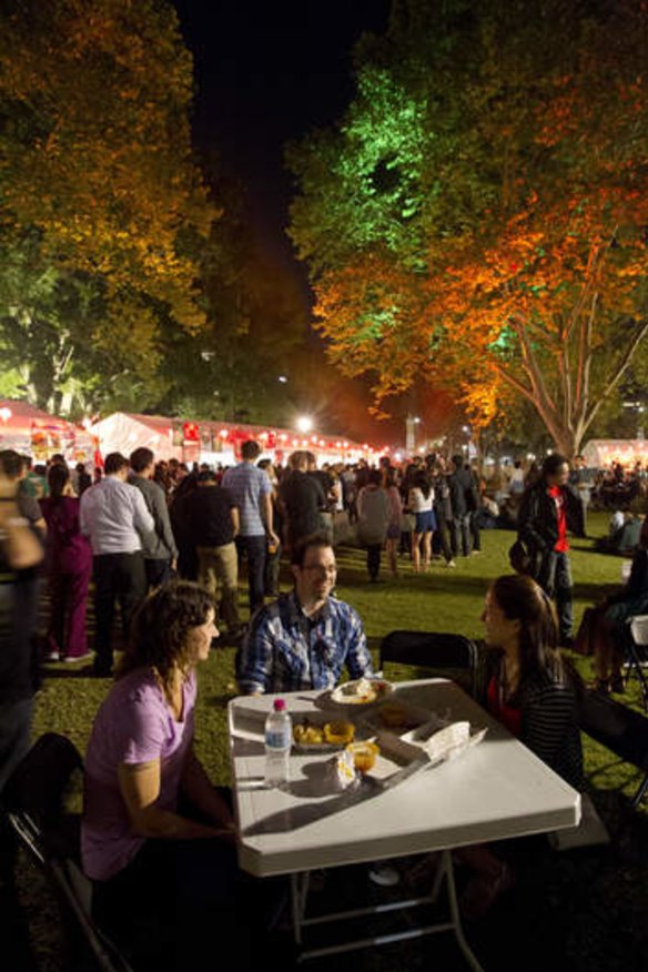 It's a date: Drop in for an after-work dinner on the banks of the Yarra at Alexander Gardens, where the Night Noodle Markets are running every evening until November 30.