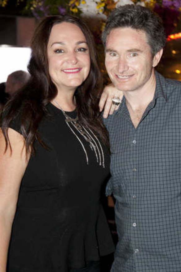 Also leaving breakfast ... Kate Langbroek and Dave Hughes from Nova.