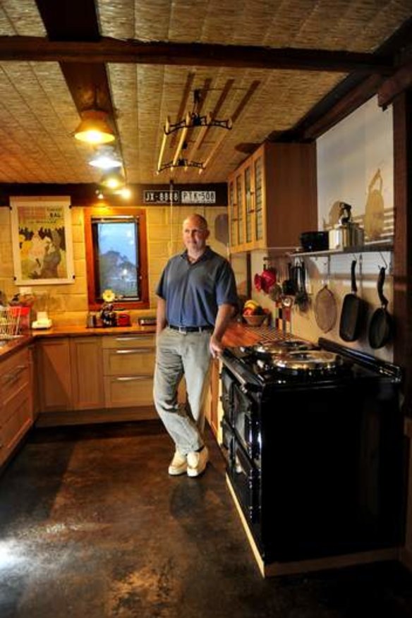 Peter Kopp with his electric three Aga oven at his home in Murrumbateman.