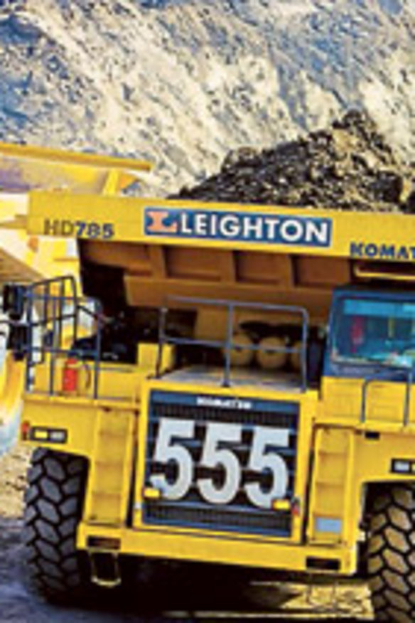 The Eclipse, one of Leighton’s fleet of oil and gas pipe-laying barges, was completed in Indonesia where the company is also involved in mining projects, such as the $1.3 billion coal mine pictured.