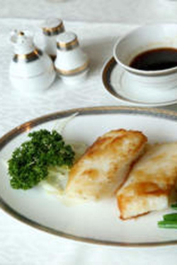 The pan-fried Patagonian toothfish.