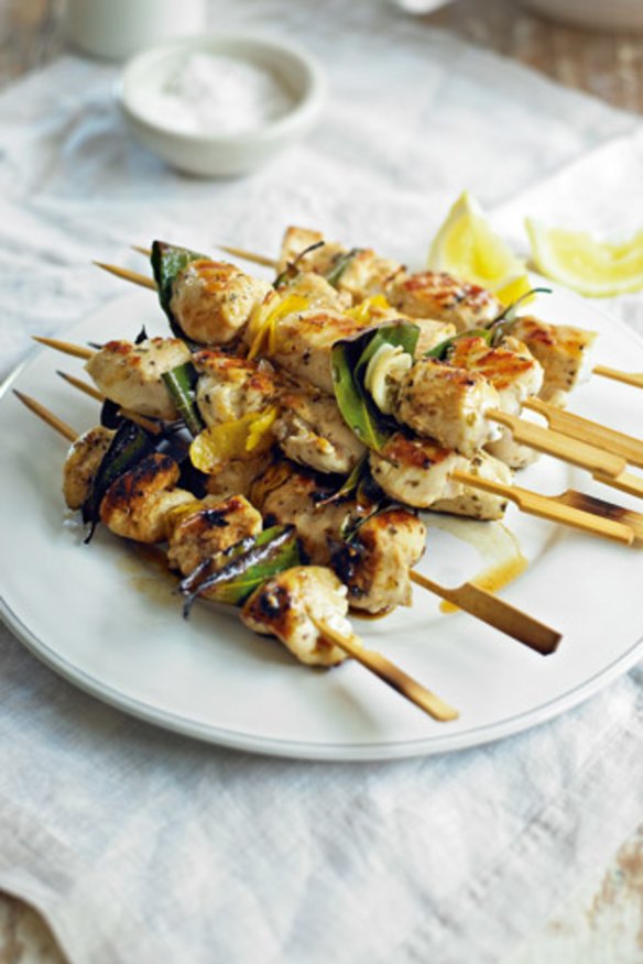 Mediterranean chicken skewers.