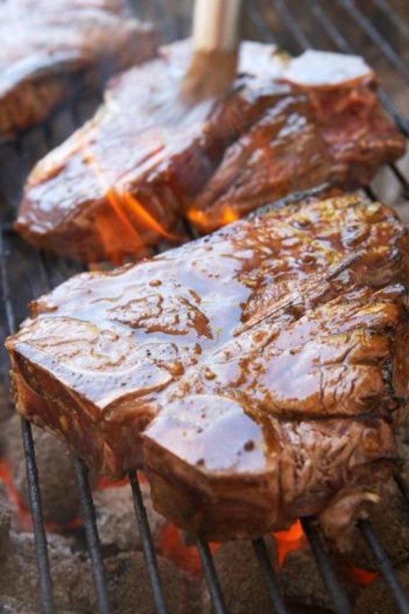 T-riffic: Piquant T-bone steaks.