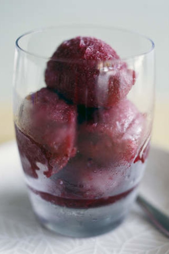 Red Wine-Raspberry Sorbet Recipe