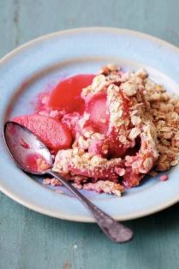 Apple and raspberry crumble. The Detox Kitchen Bible, by Lily Simpson and Rob Hobson, published by Bloomsbury.$49.99.