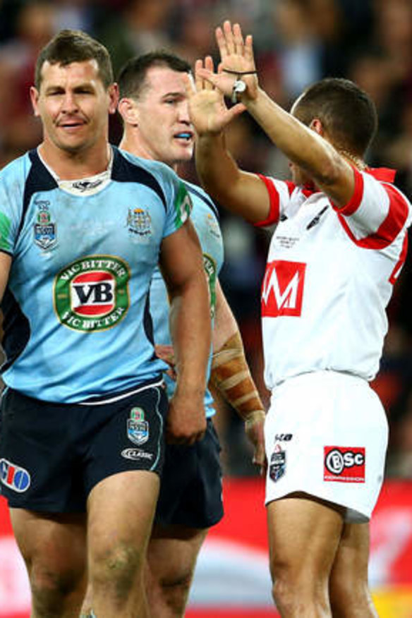 Sent packing: Greg Bird receives ten minutes in the sin bin.