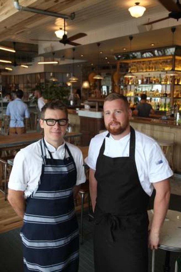 Chef Christopher Hogarth (left) and Patrick Friesen at new Manly eatery Papi Chulo.