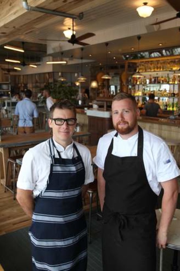 Chef Christopher Hogarth (left) and Patrick Friesen at new Manly eatery Papi Chulo.