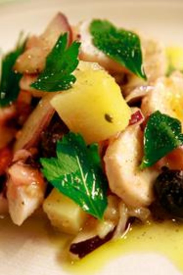 The octopus salad from Osteria La Passione.