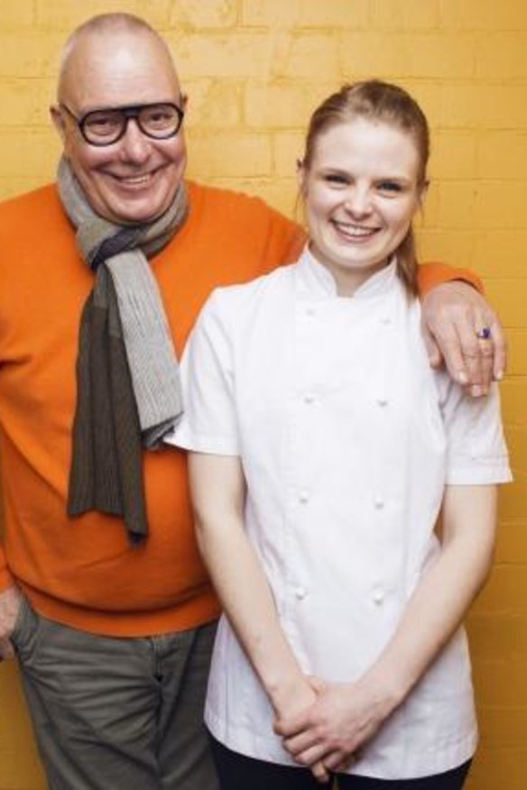 Damien Pignolet with pastry chef Lauren Eldridge, last year's Josephine Pignolet Young Chef of the Year winner.