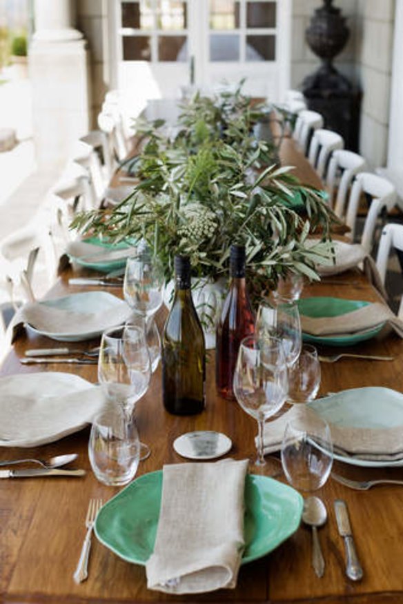 The dining table, styled by Bright Young Things.