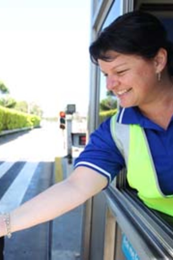 Farewell: M5 toll collector Rachel Oliver.