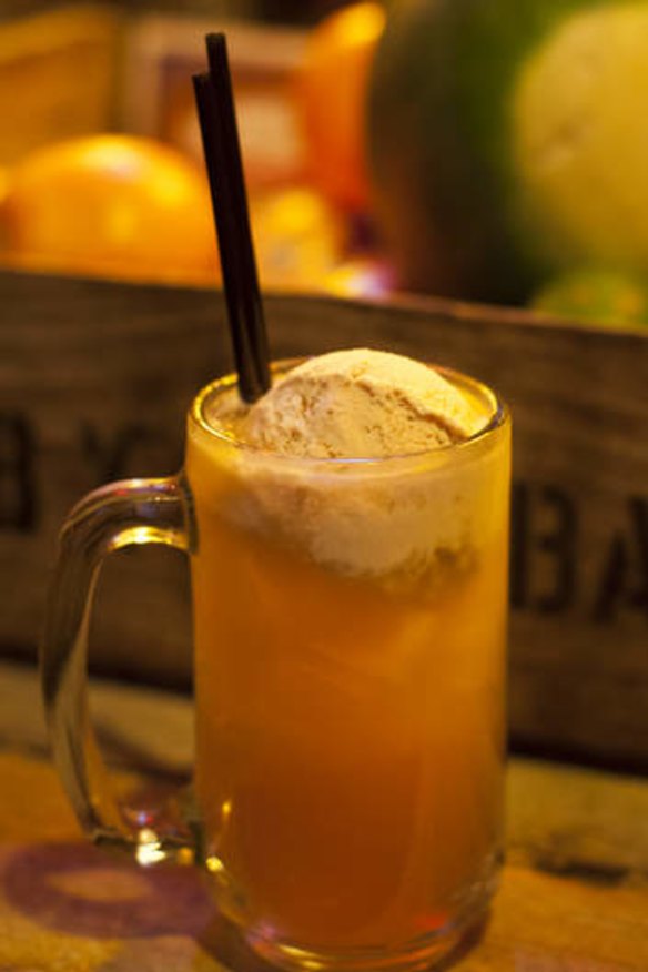 Aromatic ... the rum-and-raisin root beer float is spicy and potent.