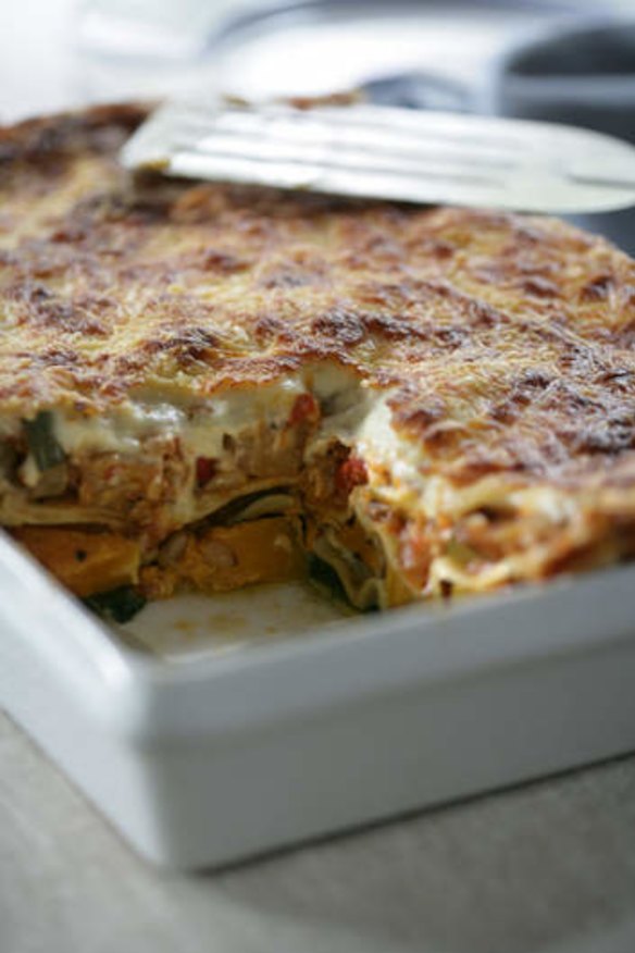 Jane and Jeremy Strode's vegetable lasagne.