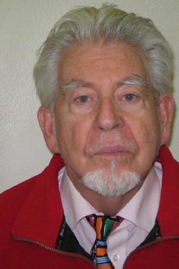 Rolf Harris' mugshot.