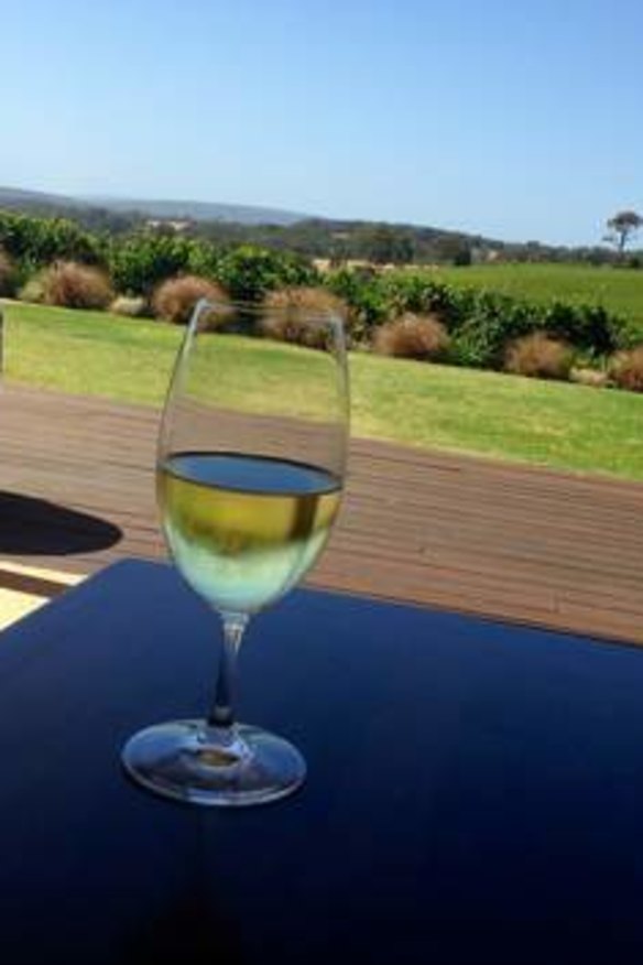 Vino with a view: looking out over Gungulyup Valley.