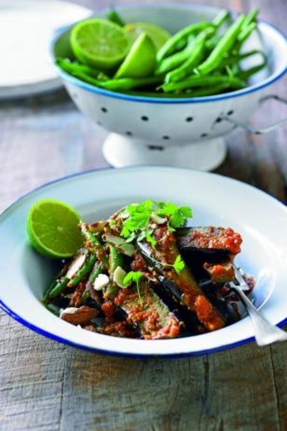 Eggplant and Green Bean Curry.