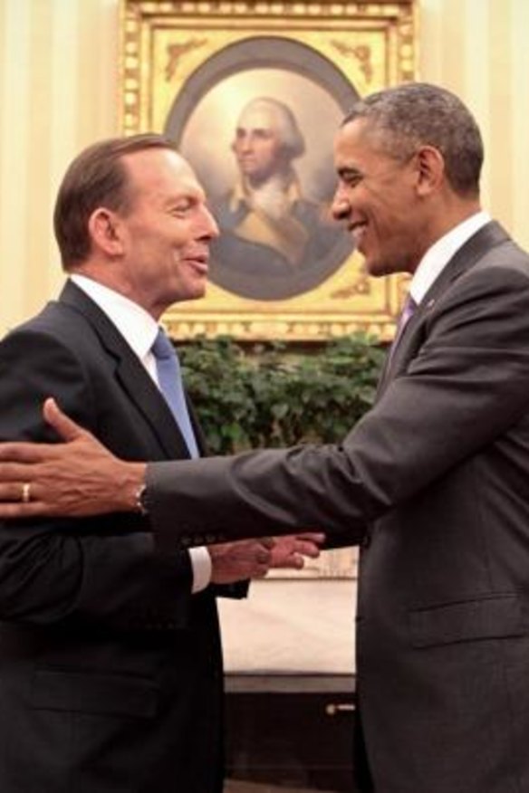 Prime Minister Tony Abbott and US President Barack Obama meet at the White House in June 2014.