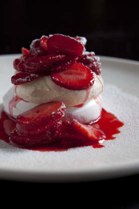 Justin North's strawberry French meringue.