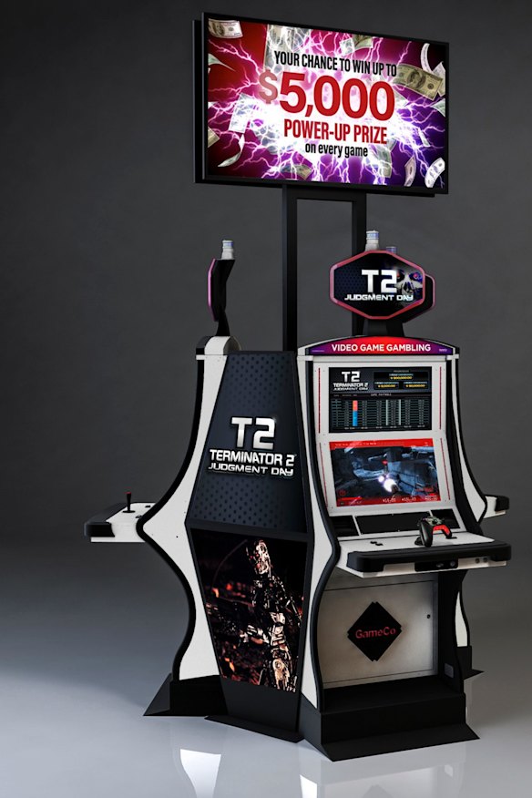 GameCo's new casino game machine, based on the movie Terminator 2, was recently launched at Caesars in Atlantic City.