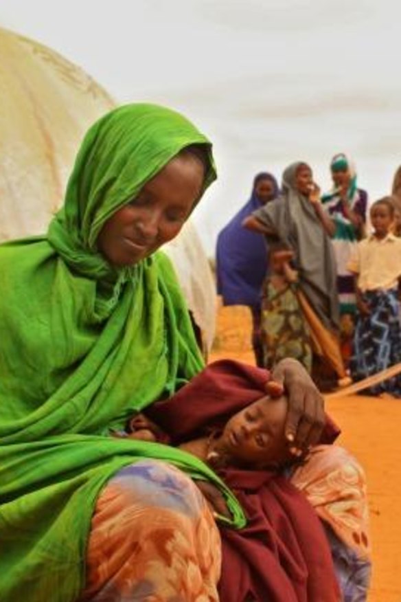 Ladhan Waraq with her daughter Sahlan Mohammed in July 2011.