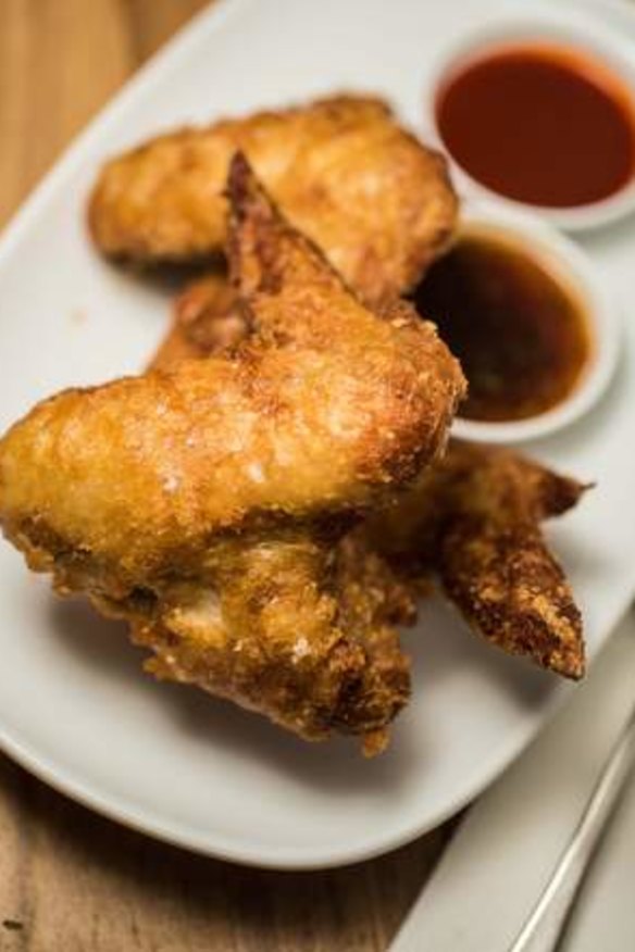 Korean-style chicken wings.