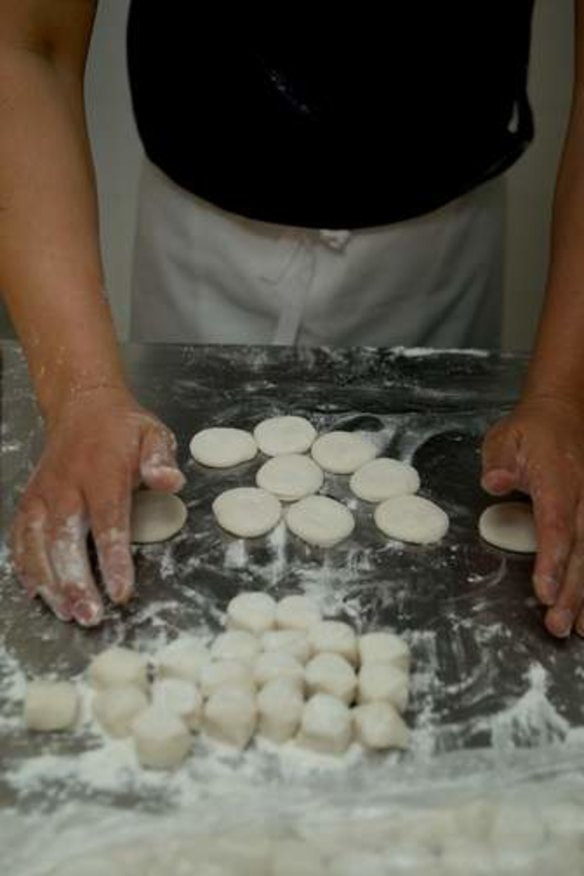 Getting ready to roll the dough at Shanghai Street.