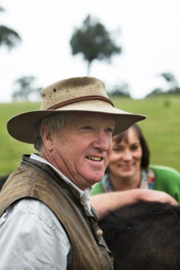 Handled with care: Allen and Lizette Snaith of Warialda belted Galloway.