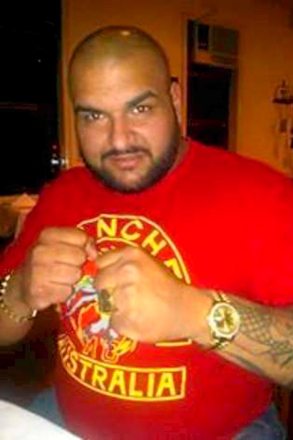 Amin Fakhri, a visible presence in Sydney's outlaw motorcycle gangs for years.