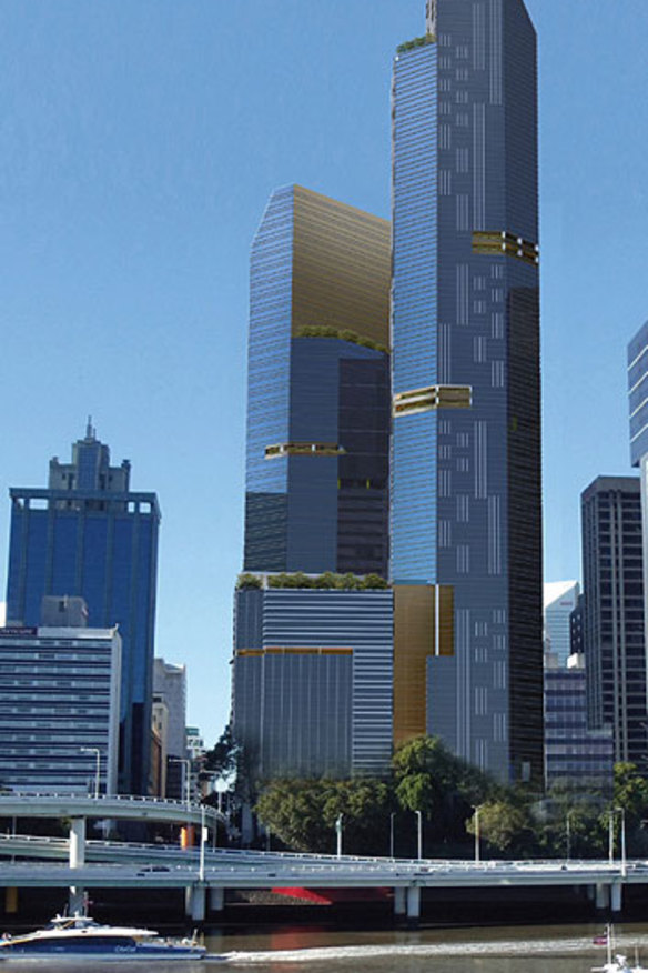 An artist's impression of a new five-star hotel in Brisbane.