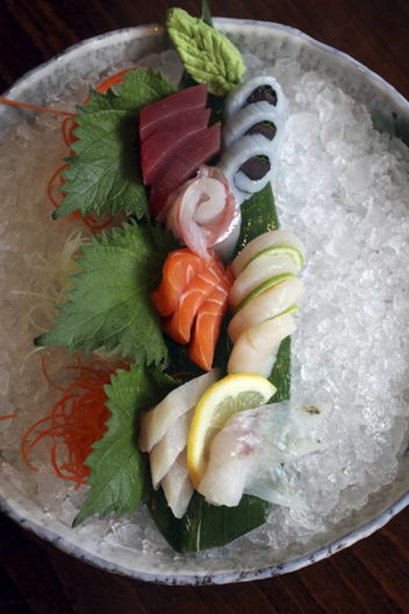 Sashimi at Niji Sushi Bar in Kingsford.