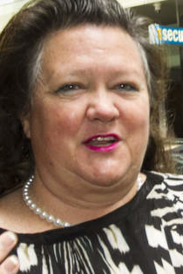 On the board: Gina Rinehart.