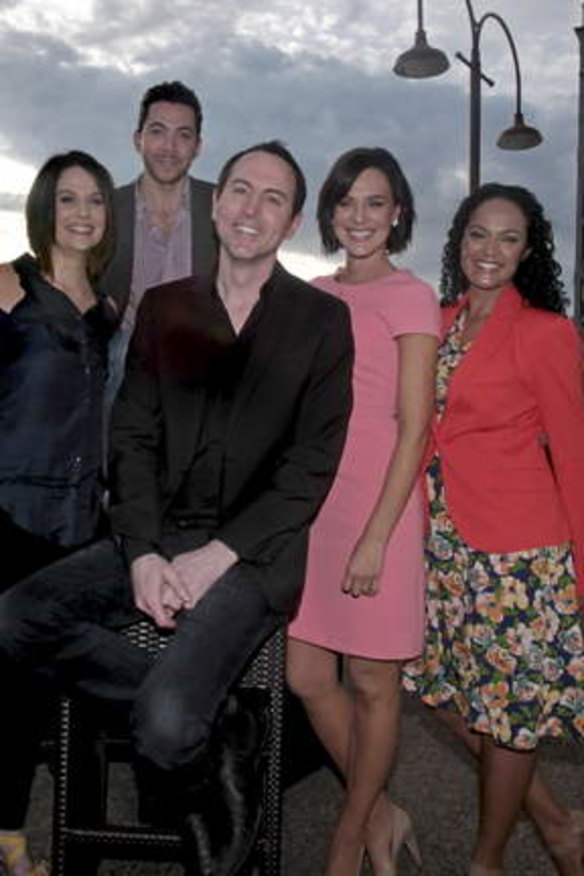 Adam Boland (centre) with <i>Wake Up</i> team (from left) Natasha Exelby James Mathison, Natarsha Belling and Nuala Hafner.