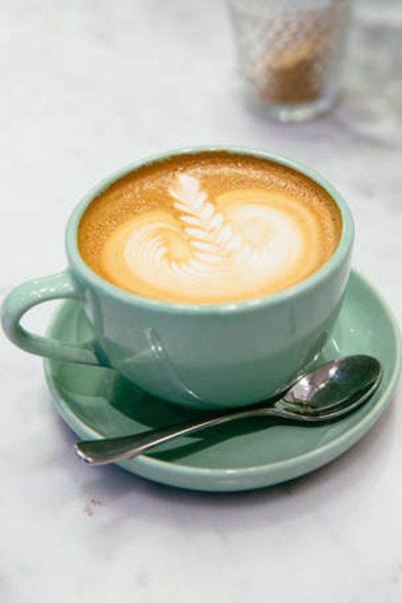 Queue-worthy coffee: A latte at Long Shot.