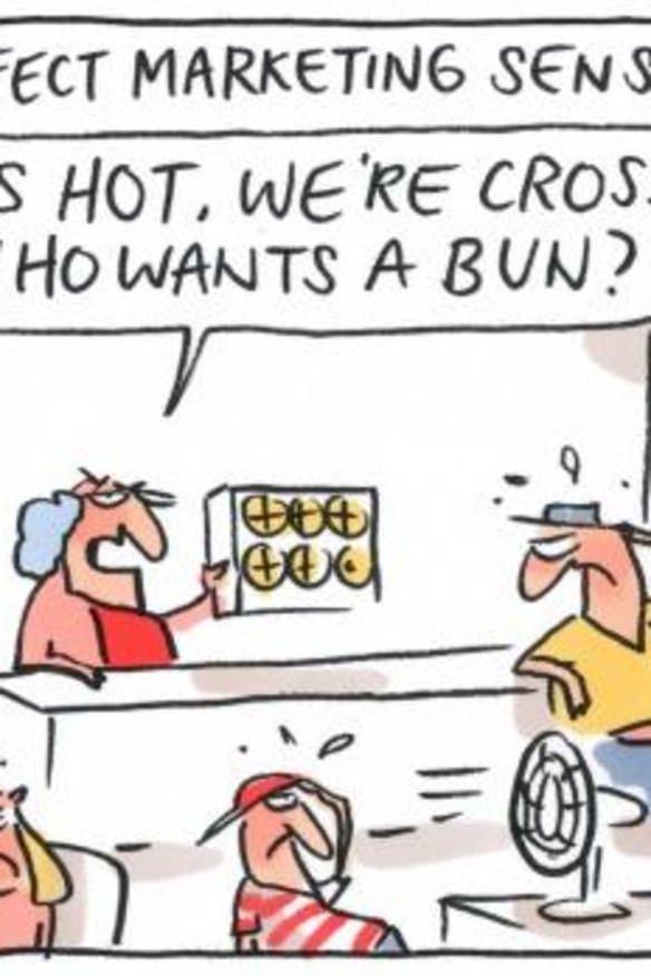 Hot, cross words over early buns. Illustration: Matt Golding