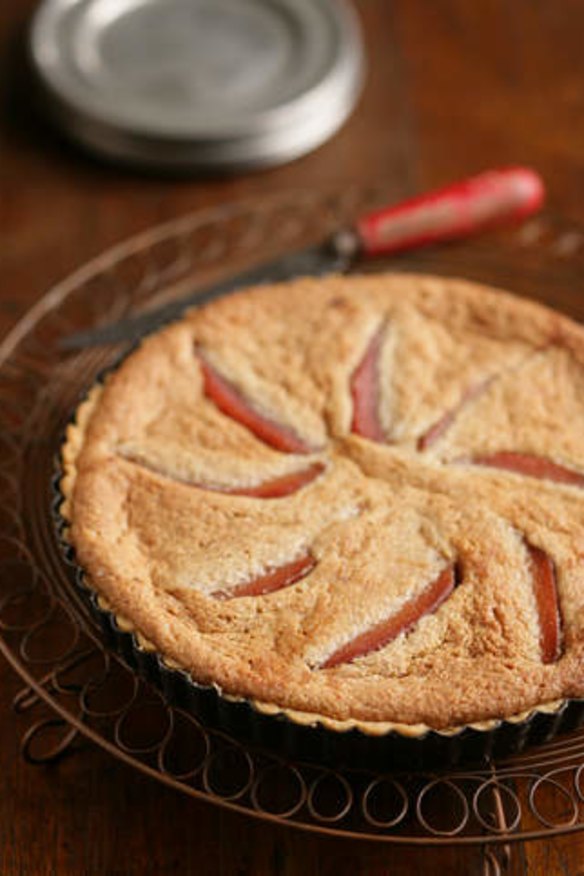 Quince frangipane tart.