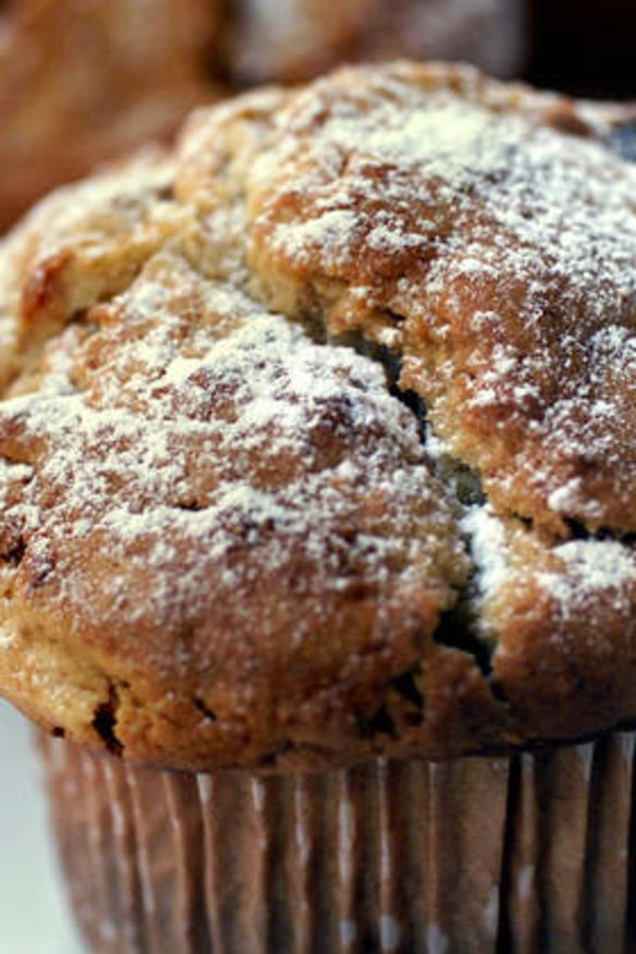 Create crunch in muffins with added sugar, butter and quicker baking.