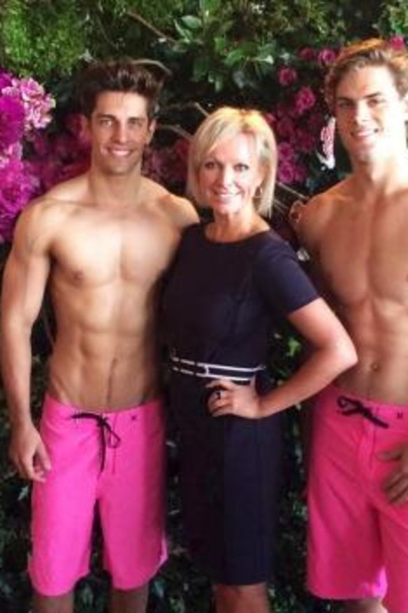 ModelCo's Shelley Barrett with models Ryan Greasling and Sebastian Wileman