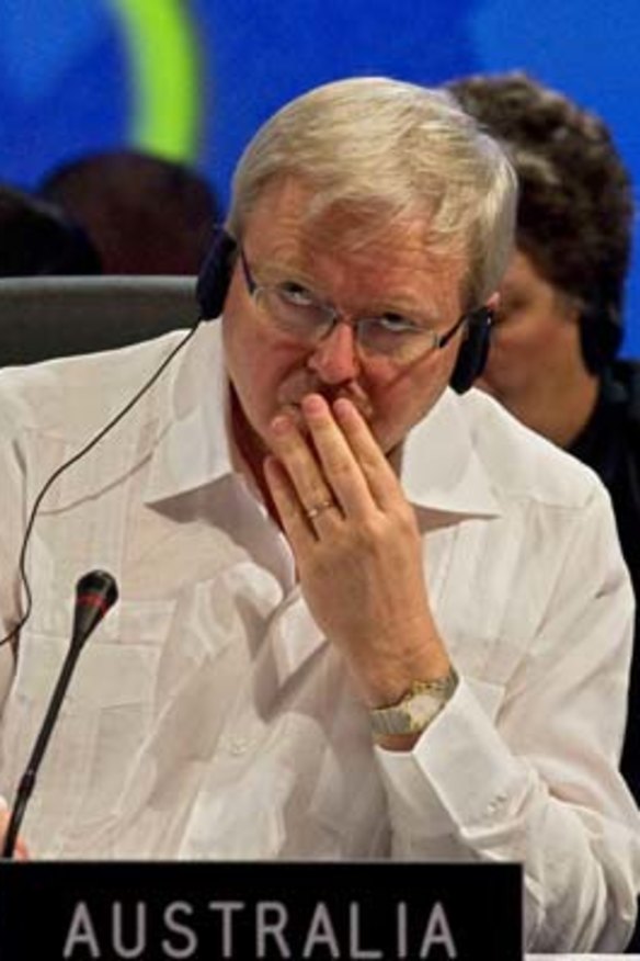On world stage, Rudd spoke loudly and carried a small stick