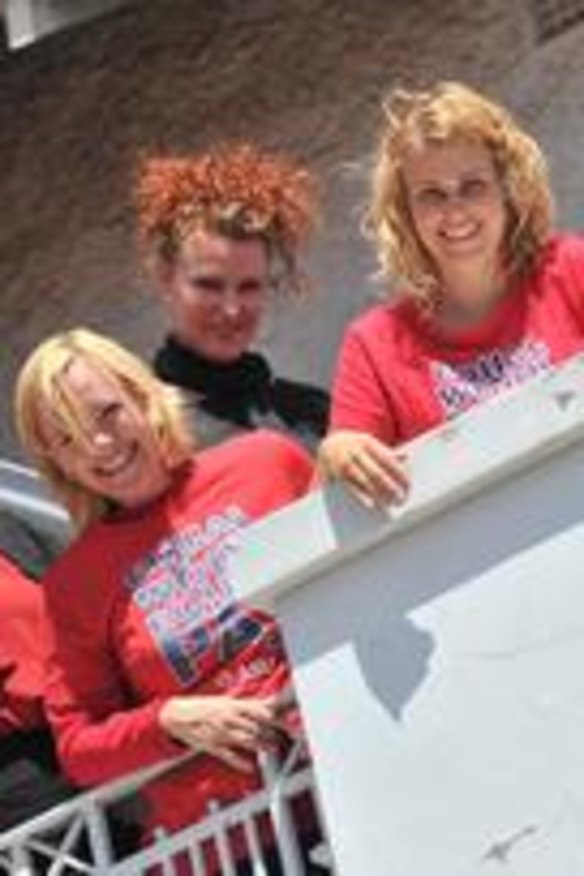 Delighted ... women's health workers (left to right) Pip Robertson,  Cath Lancaster, Toni Bentley,  Anna Stewart, Helen Riseborough, Sandra Morris, Kei Judd, affected by the equal pay ruling yesterday.