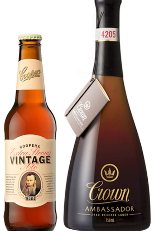 Quality ... This year's Coopers Extra Strong Vintage Ale and Crown Ambassador Reserve Lager.