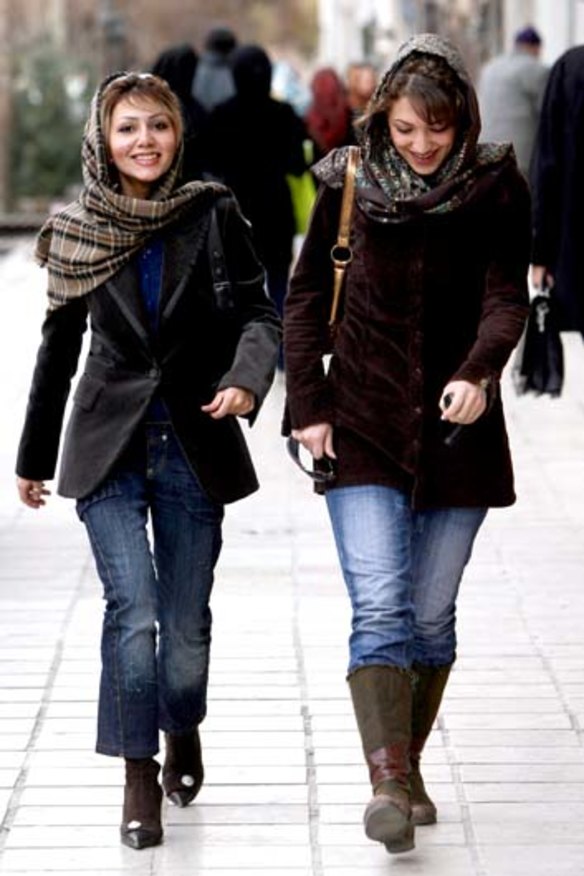 Young women in Tehran ... it's not a pretty city, but there are attractions to be found.