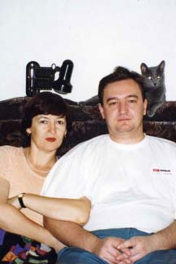 Died in detention: Sergei Magnitsky at home with his mother, Natalya.