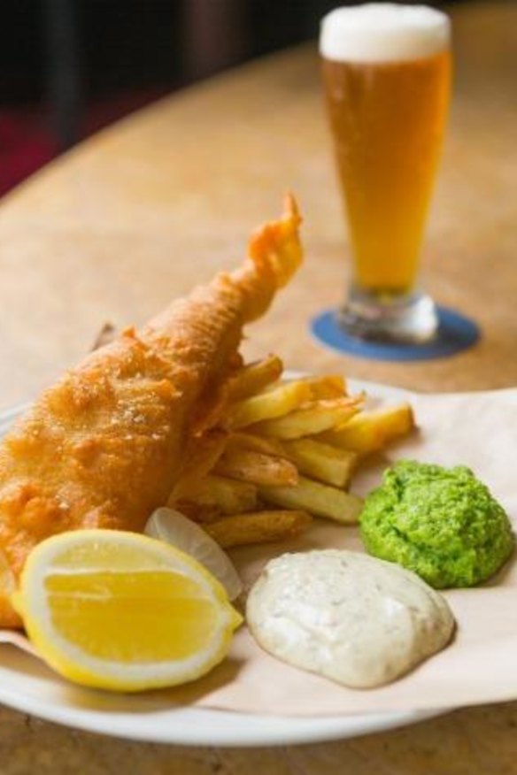 Brit-style fish and chips at the Middle Park Hotel.