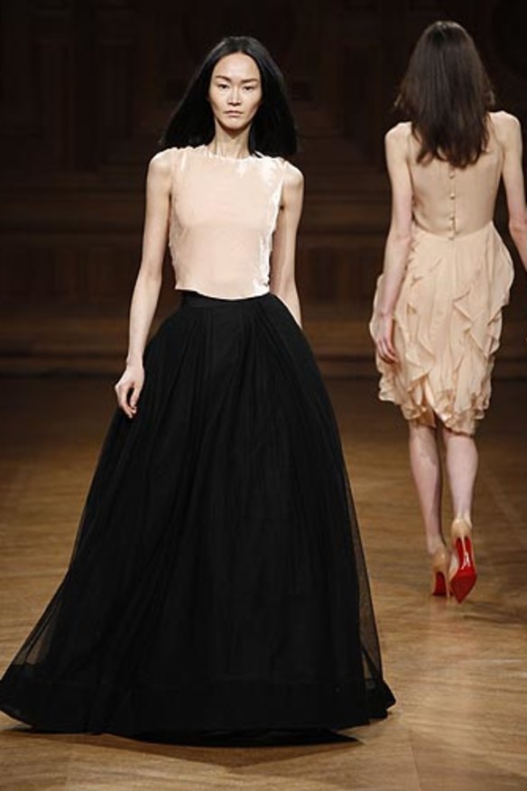 An example from one Martin Grant's ready-to-wear fashion collections in Paris.