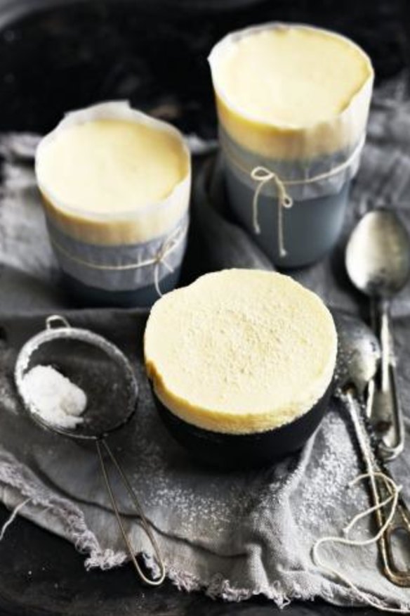 Cool treat for guests: Chilled lemon souffle.