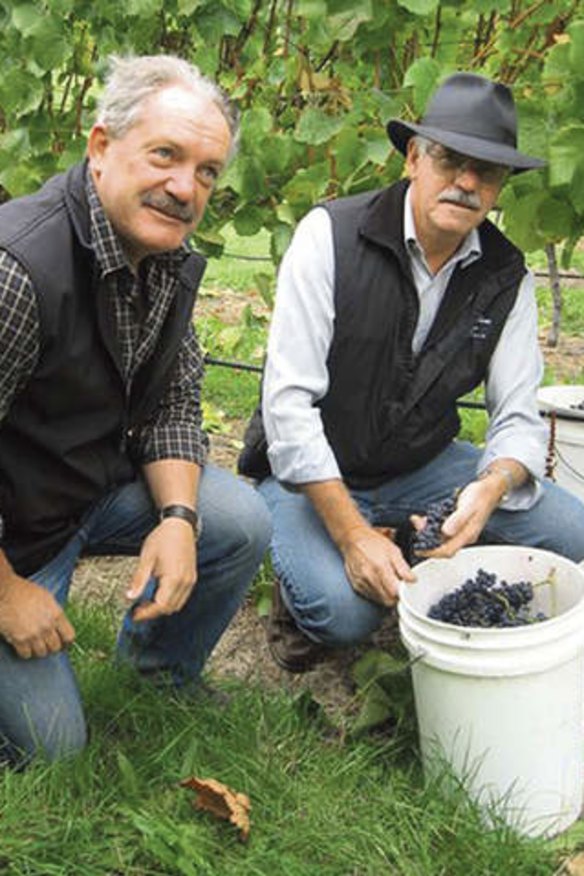 Skill acknowledged: Ray Guerin (left) of Shaw+Smith, with winemaker Ed Carr, won Viticulturist of the Year.