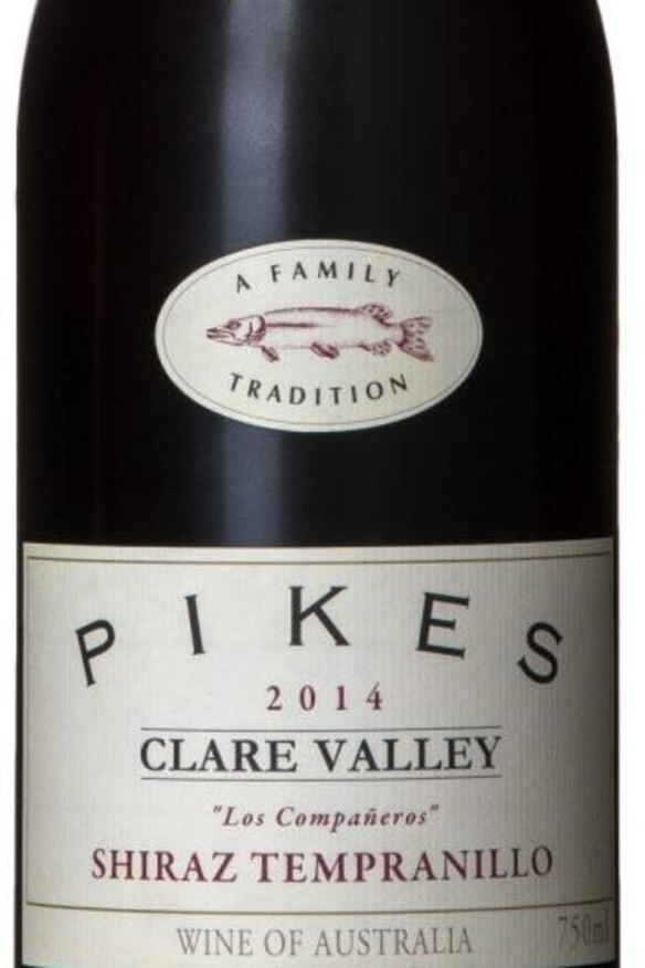 Pikes Clare Valley Les Campaneros Shiraz Tempranillo 2014 has lots of juicy, fruity flavours and tannins that give backbone and finish.